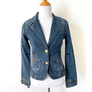 Marciano Rhinestone Studded Jean Jacket